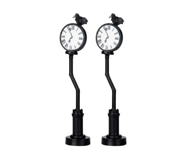 lemax-creepy-clock-accessoire-miniature-spooky-town-horloge-effrayante image 1