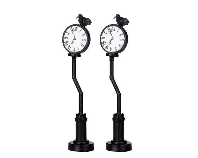 lemax-creepy-clock-accessoire-miniature-spooky-town-horloge-effrayante image 1