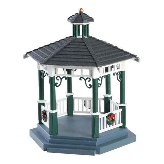 lemax-victorian-park-gazebo-kiosque-miniature-parc-caddington image 1