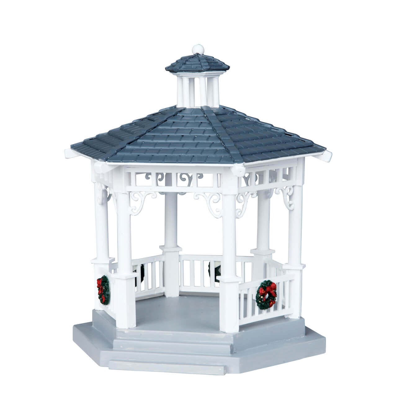 lemax-plastic-gazebo-with-decorations-set-of-6-kiosque-d-cor image 1