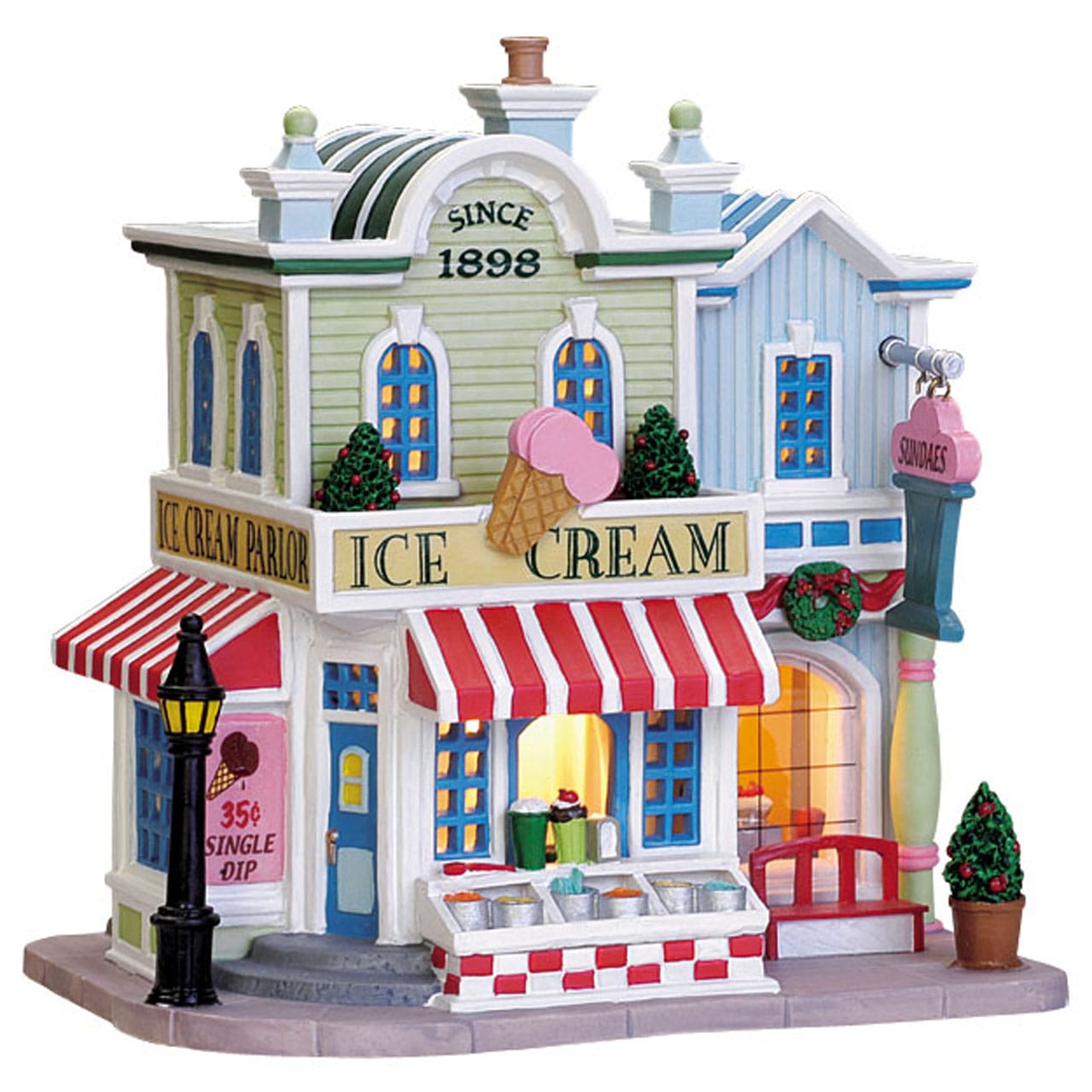 lemax-ice-cream-parlour-boutique-glacier-village-de-no-l-miniature image 1