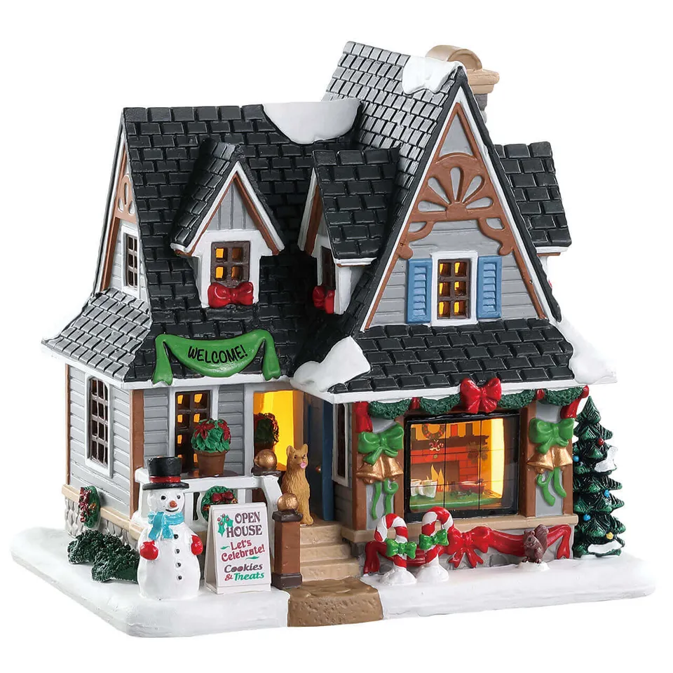 lemax-holiday-open-house-miniature-de-collection image 1