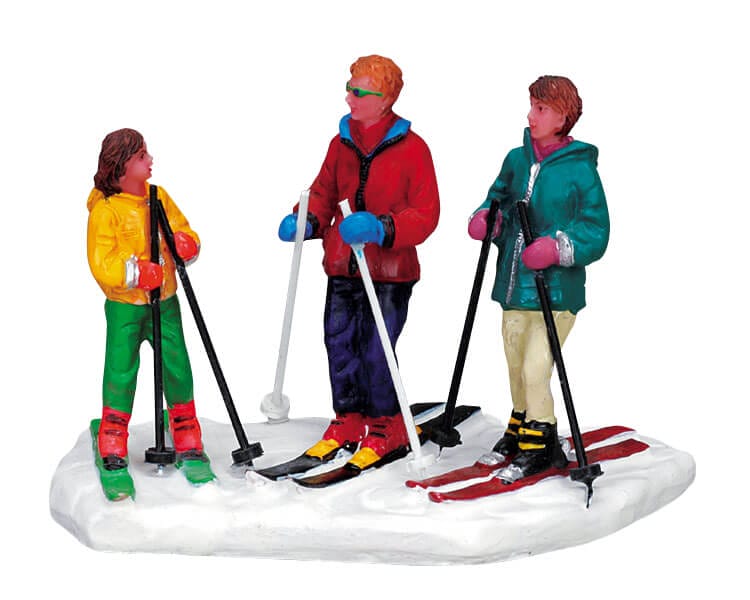 lemax-waiting-for-lift-figurine-skieurs-remont-e image 1