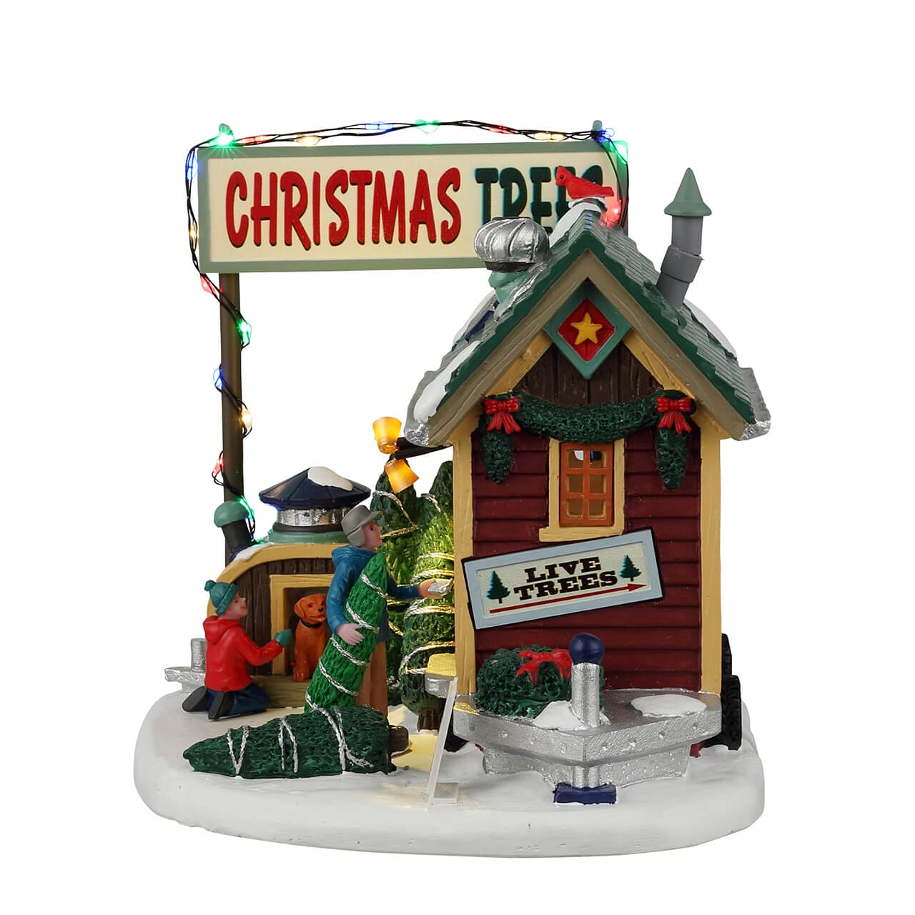 lemax-tiny-house-tree-lot-stand-sapins-miniatures-vail-village image 3