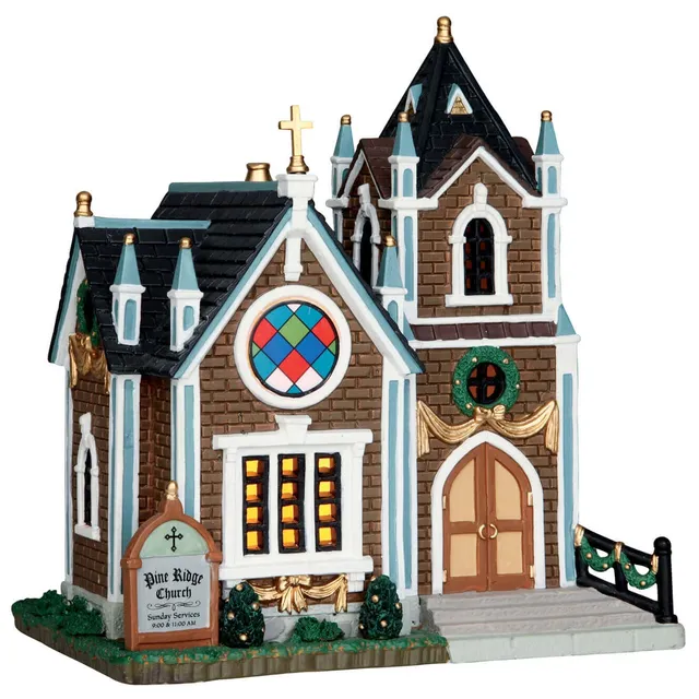 lemax-pine-ridge-church-miniature-glise-de-village image 1