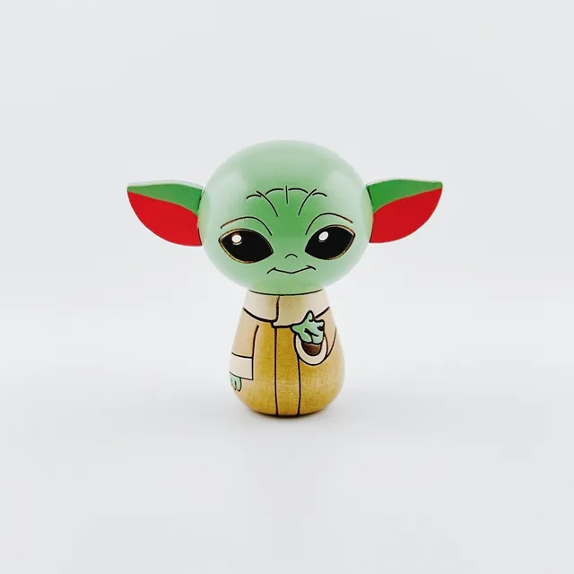 usaburo-kokeshi-star-wars-yoda-figurine-artisanale-6-5-cm image 1