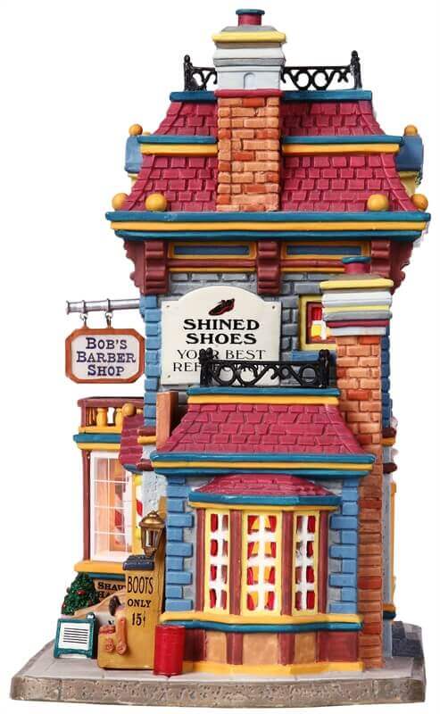 lemax-bob-s-barber-shop-the-shoe-shiner-b-timent-miniature-de-collection image 3