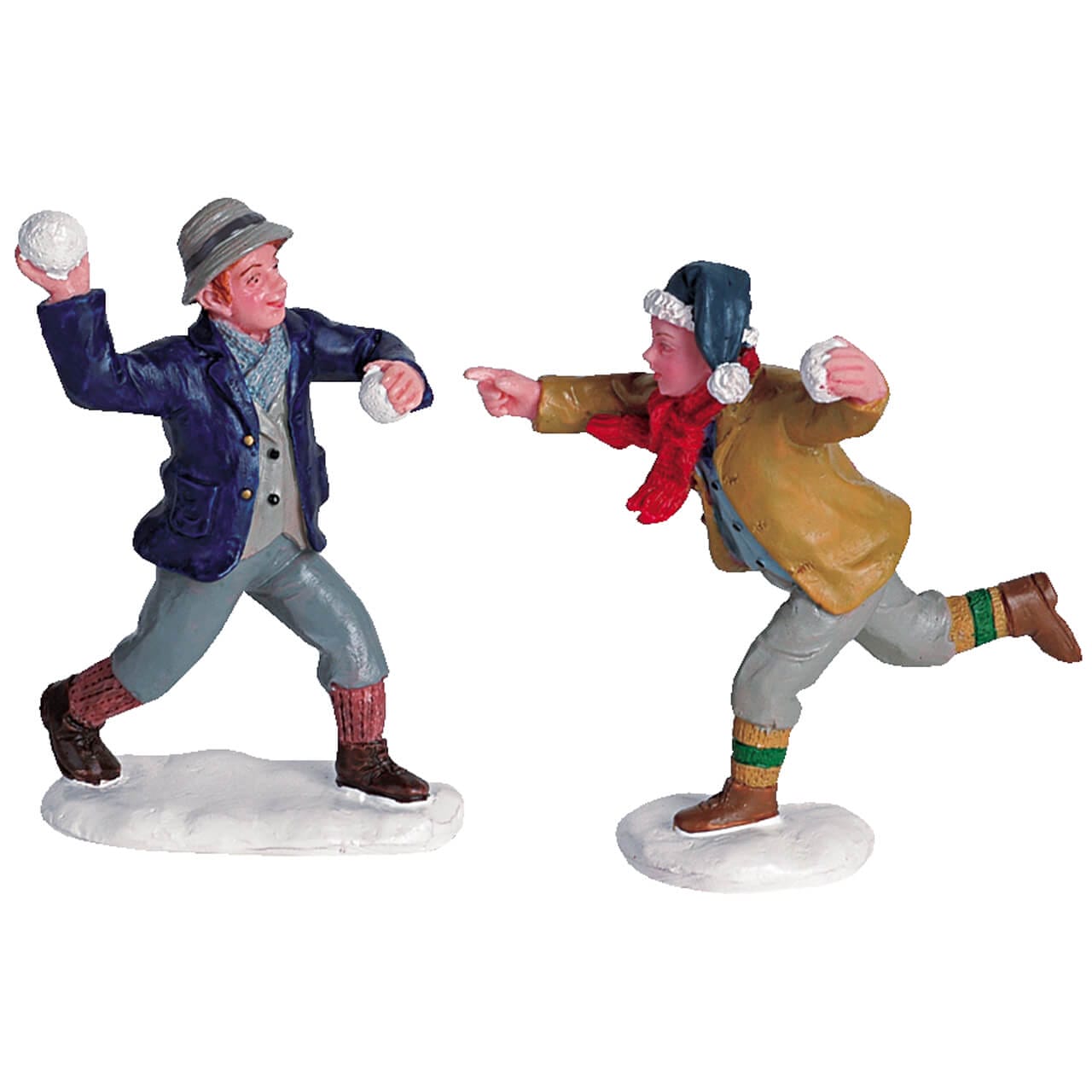 lemax-snowball-fun-set-de-2-figurines-artisanales-caddington image 1