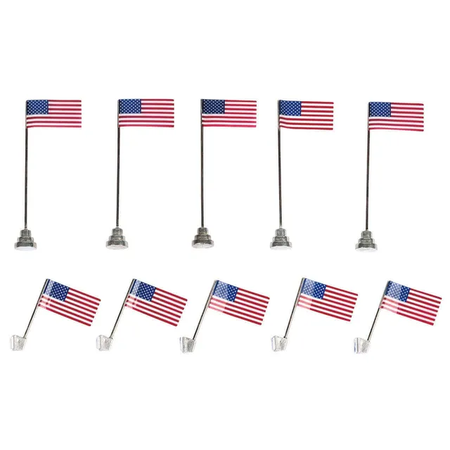 lemax-american-flag-post-accessoire-miniature-m-t-drapeau-am-ricain image 1