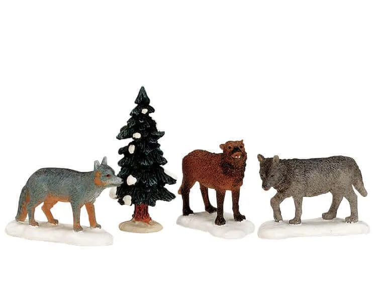 lemax-woodland-wolves-figurine-loups-des-bois image 1