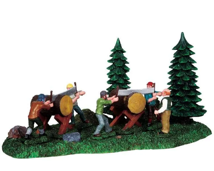 lemax-log-sawing-games-accessoire-miniature-sciage-de-b-ches image 1