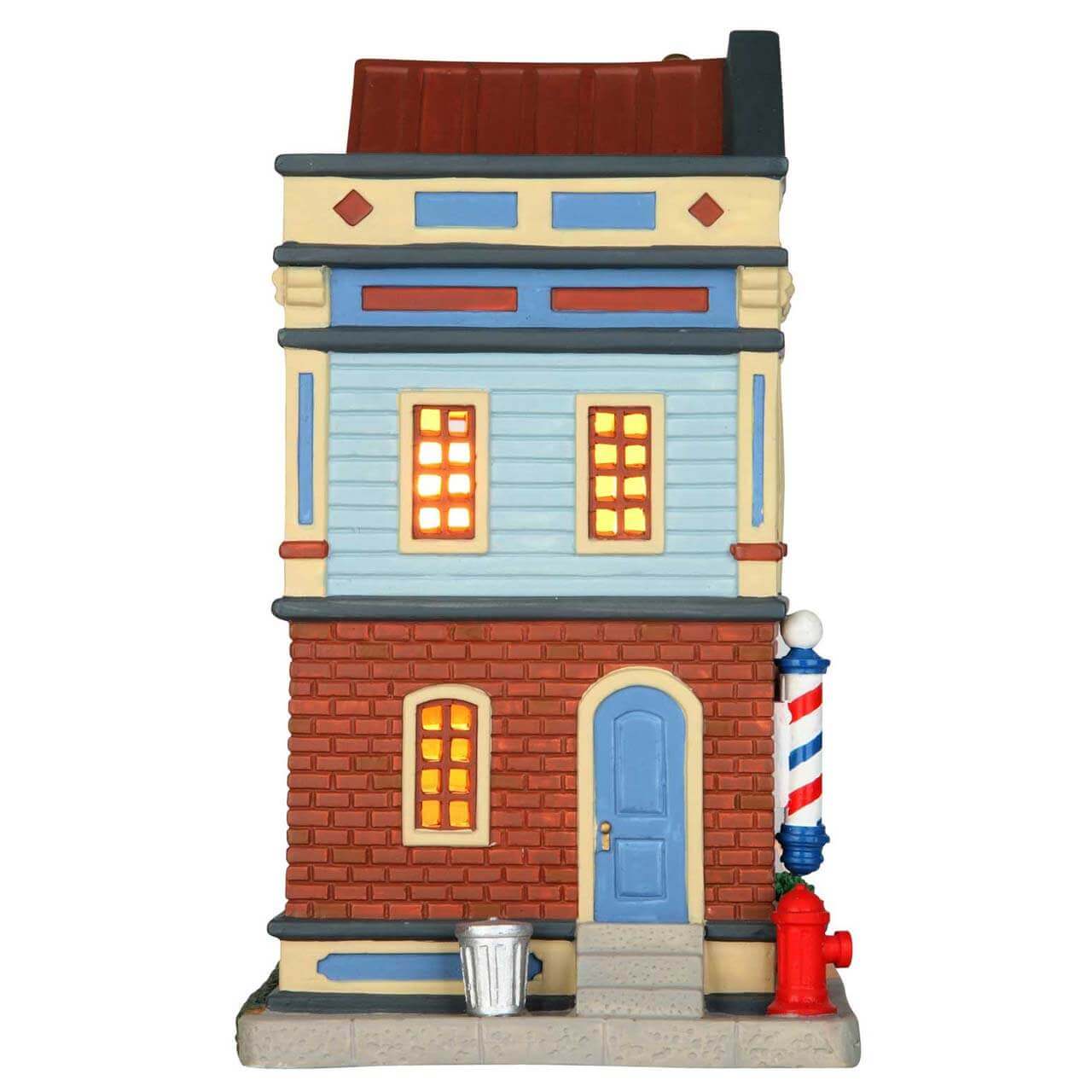 lemax-the-corner-barber-shop-b-timent-miniature-barbier image 2