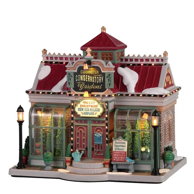 lemax-caddington-conservatory-gardens-b-timent-miniature-de-no-l-lumineux image 1