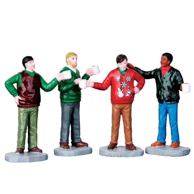lemax-ugly-christmas-sweater-set-of-4-lot-de-4-figurines-pulls-de-no-l image 1