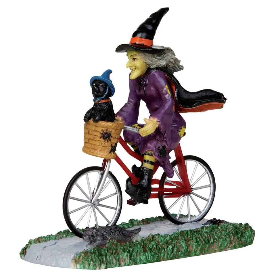 lemax-be-witching-bike-ride-figurine-village-halloween-spooky-town image 1
