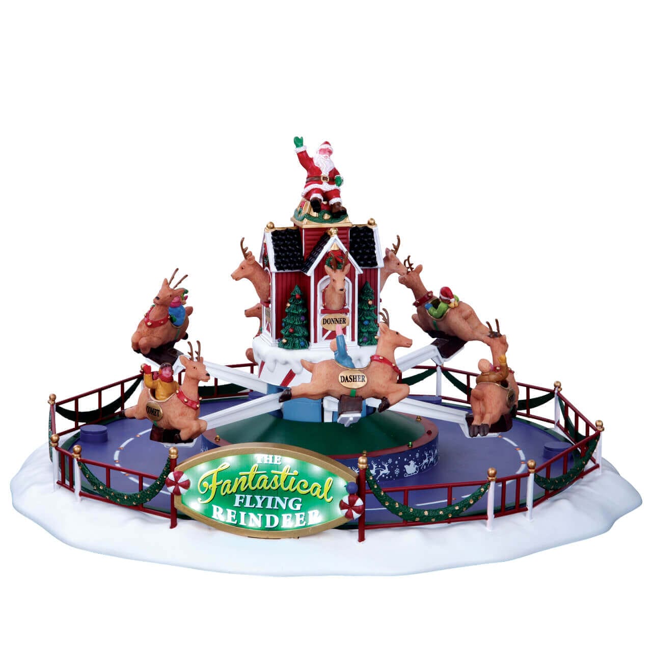lemax-reindeer-on-holiday-man-ge-miniature-lumineux-et-anim-rennes image 1