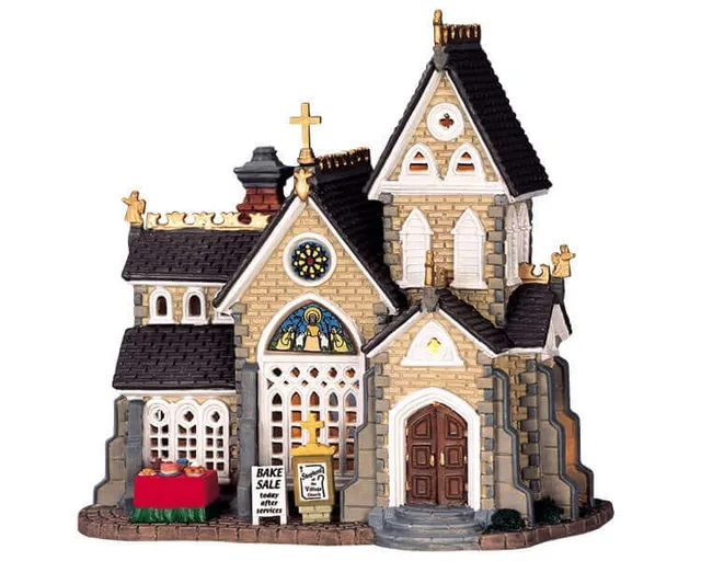 lemax-shepherd-of-the-village-church-figurine-berger-glise image 1