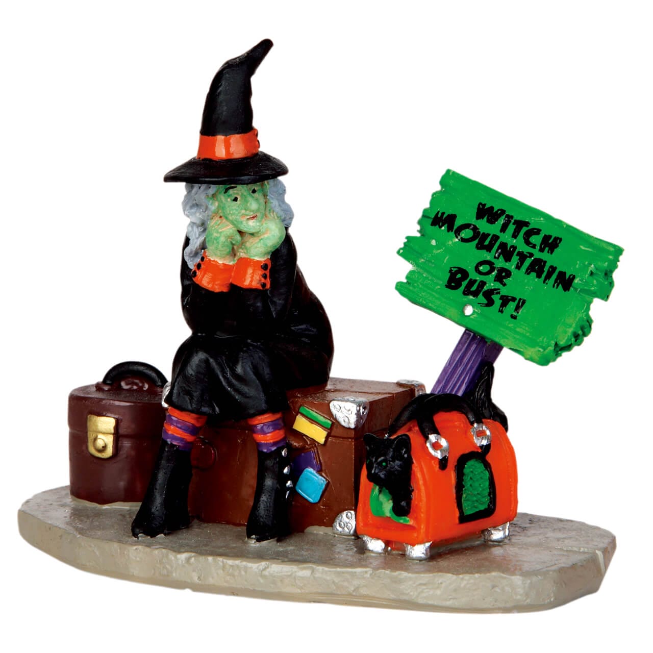 lemax-stranded-witch-figurine-miniature-sorci-re-spooky-town image 1