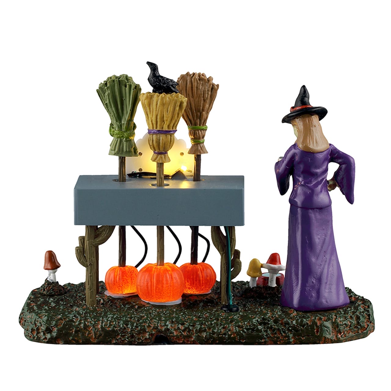 lemax-broom-charging-station-miniature-village-halloween-spooky-town image 2