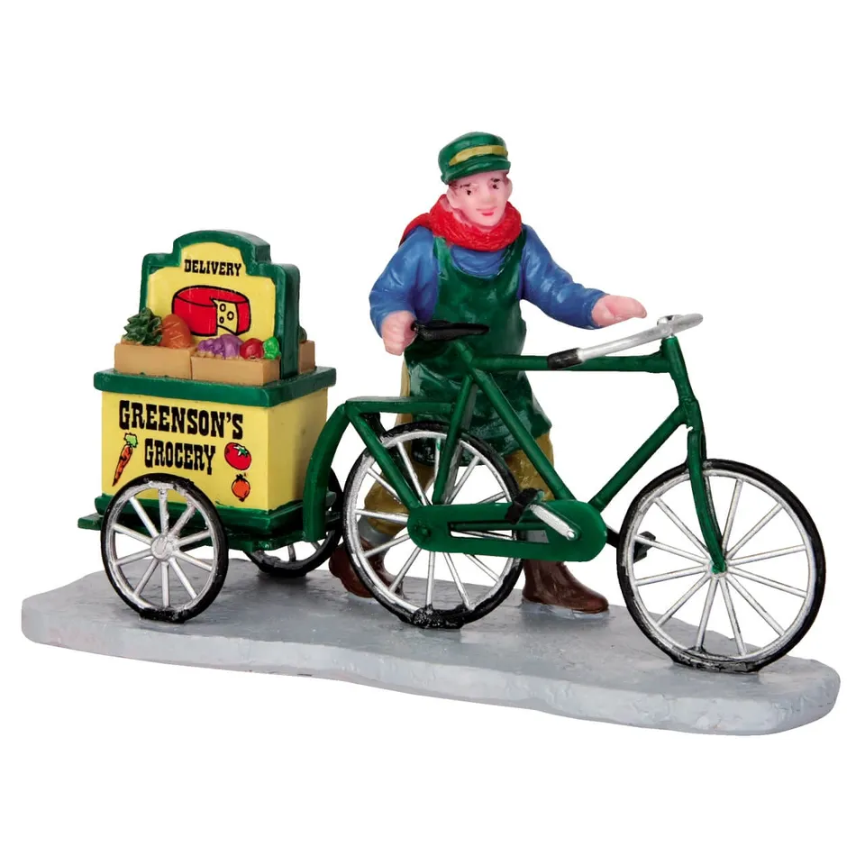 lemax-greenson-s-grocery-delivery-caddington-figurine-livraison image 1