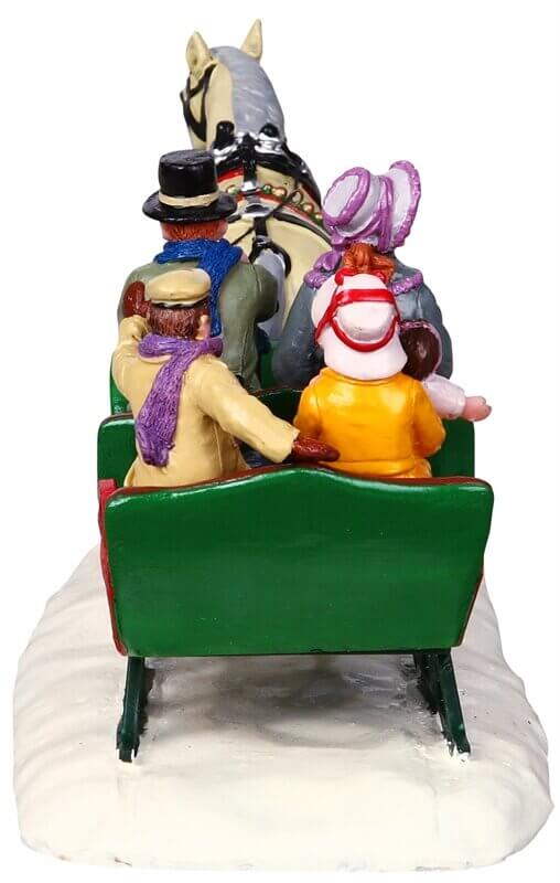 lemax-family-sleigh-ride-figurine-miniature-tra-neau-en-famille image 2