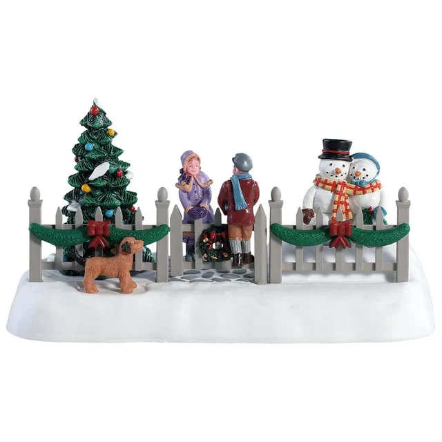 lemax-swinging-gate-portail-anim-avec-enfants-et-chiot image 1