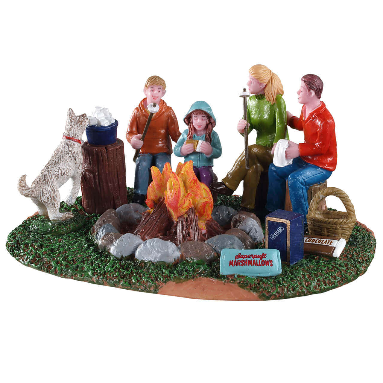 lemax-s-more-family-fun-sc-ne-miniature-famille-au-feu-de-camp image 1