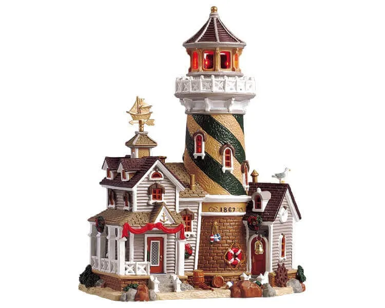 lemax-schooner-point-lighthouse-phare-miniature-lumineux image 1