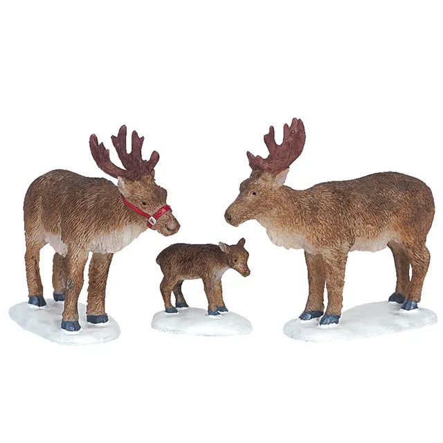 lemax-reindeer-set-of-3-lot-de-3-rennes-santa-s-wonderland image 1