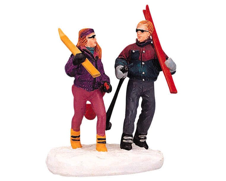 lemax-skiing-date-figurine-miniature-couple-au-ski image 1