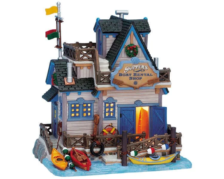 lemax-skipper-s-boat-rental-shop-maison-miniature-location-de-bateaux image 1