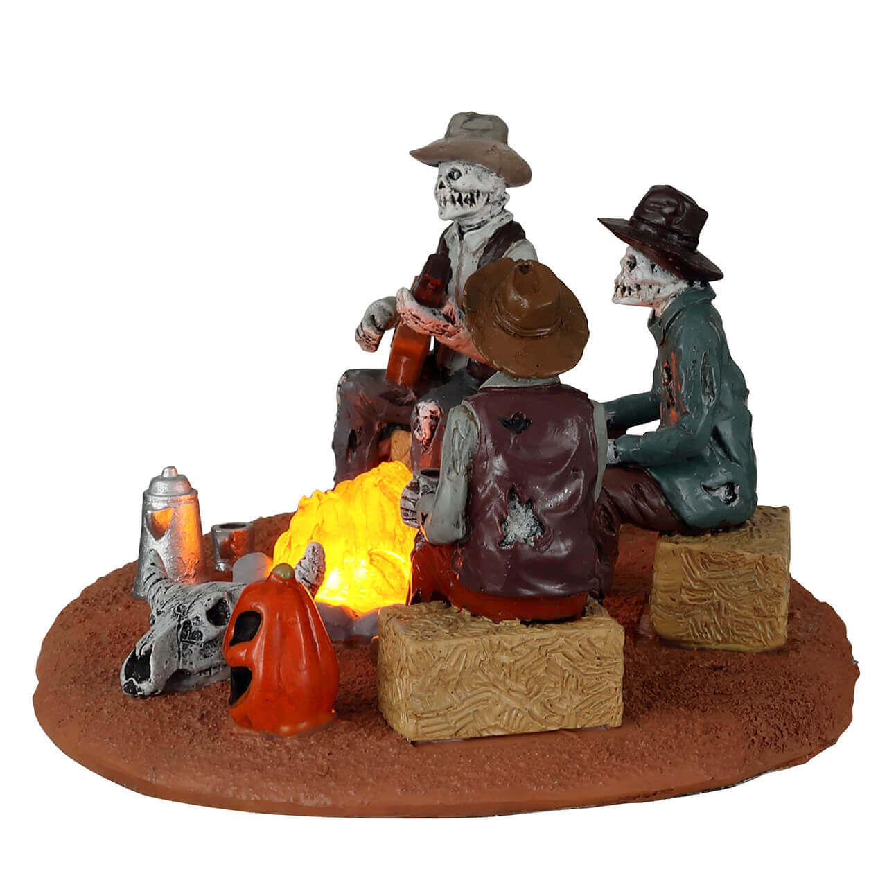 lemax-warming-their-bones-figurine-squelettes-cowboys-spooky-town image 3