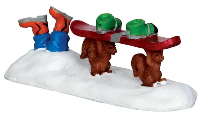 lemax-ski-country-varmints-figurines-animaux-de-montagne image 1