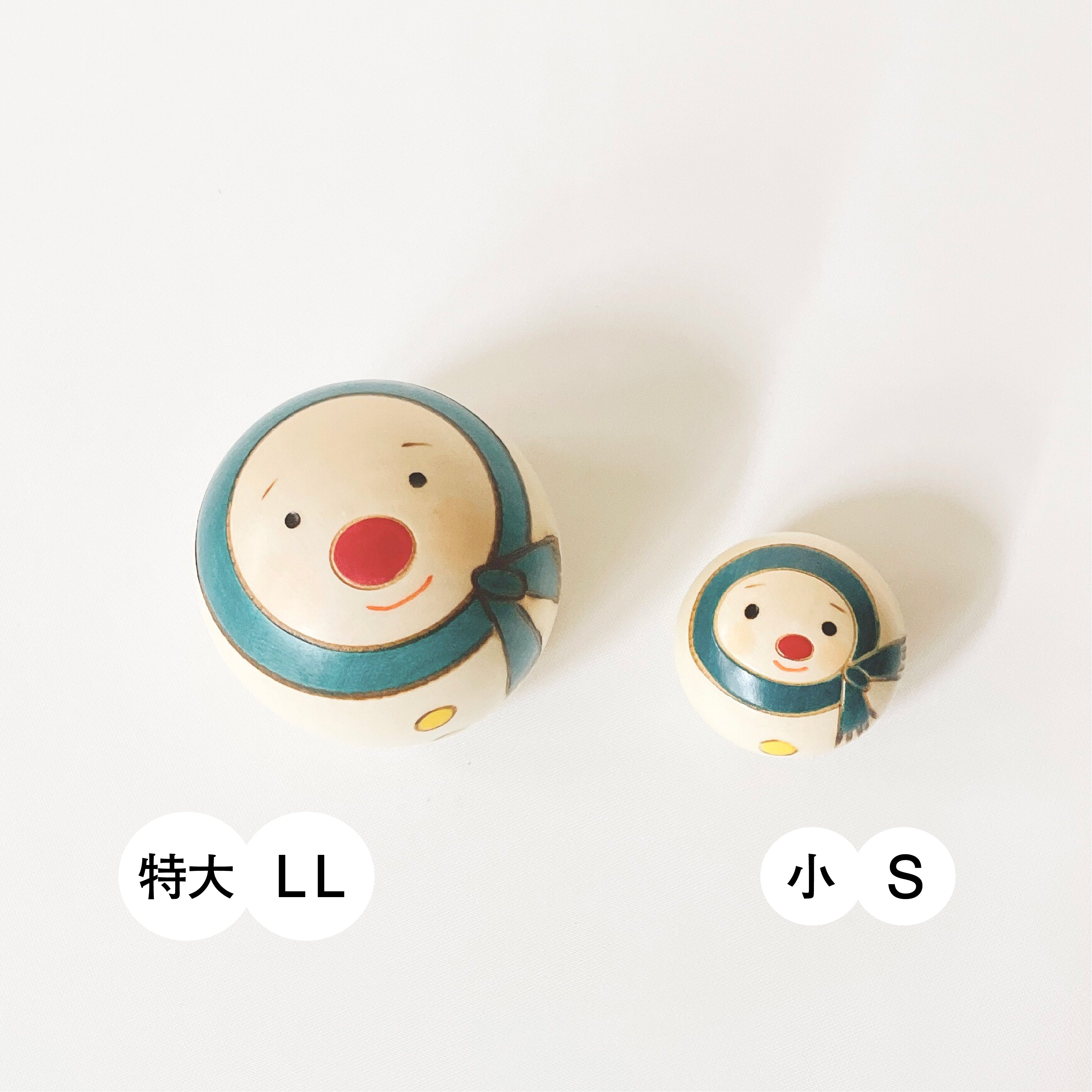 usaburo-kokeshi-bonhomme-de-neige-rond-figurine-artisanale-no-l image 1