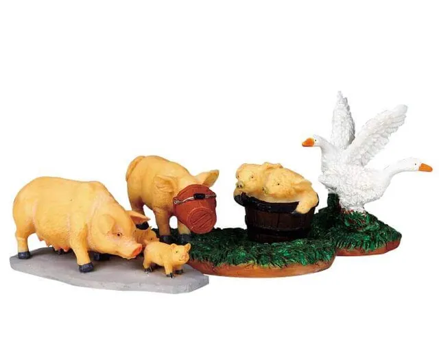 lemax-pig-family-doings-figurine-miniature-famille-cochons image 1