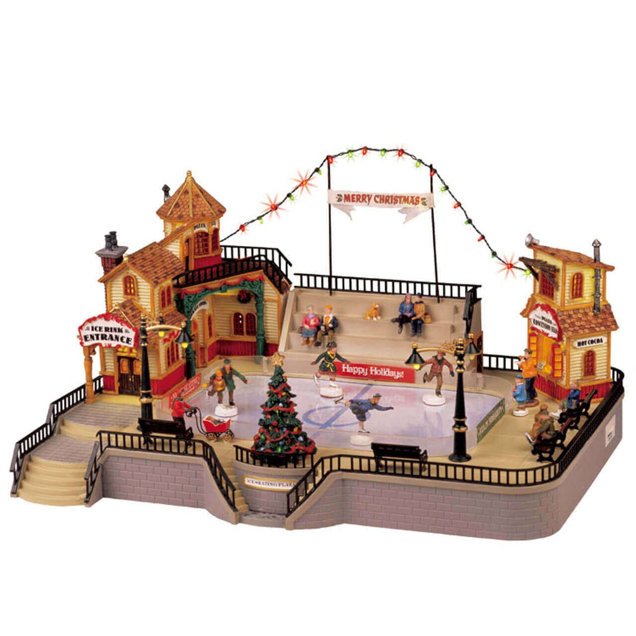 lemax-parkside-ice-skating-plaza-patinoire-miniature-anim-e image 1