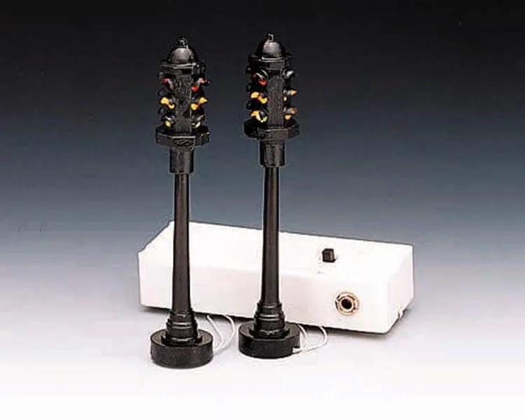 lemax-flashing-stop-light-set-de-2-feux-miniatures image 1