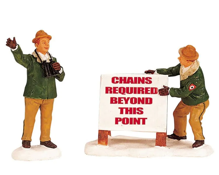 lemax-chains-required-figurine-miniature-panneau-hiver image 1