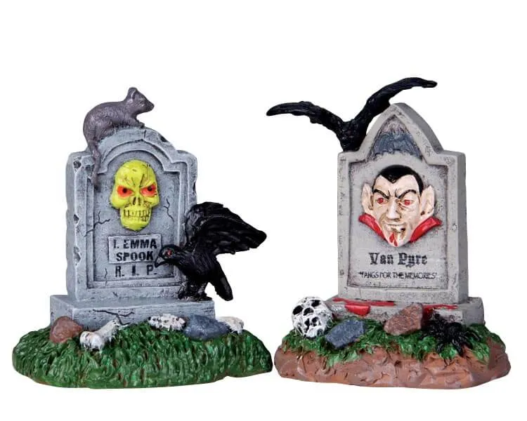 lemax-tombstone-pair-lot-de-2-pierres-tombales-spooky-town image 1