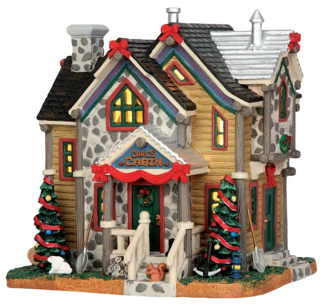 lemax-carl-s-cabin-maison-miniature-lumineuse-village-de-no-l image 1