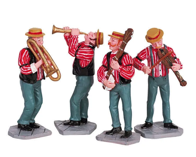 lemax-dixieland-band-figurines-orchestre-jazz-village-miniature image 1