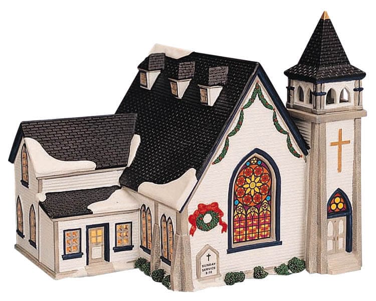 lemax-holy-trinity-church-glise-lumineuse-miniature-village image 2
