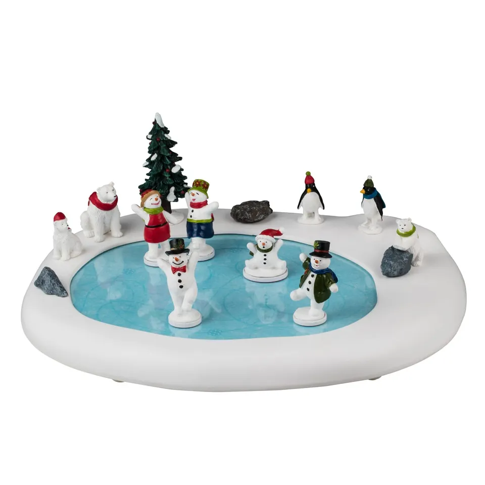 lemax-secret-snowman-ball-sc-ne-patinoire-bonhommes-de-neige-lumineuse image 1