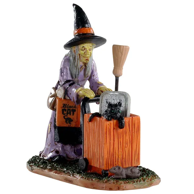 lemax-shopping-for-halloween-figurine-sorci-re-spooky-town image 1