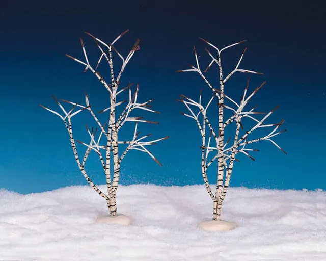 lemax-12-birch-tree-pack-2-lot-12-bouleaux-miniatures image 1