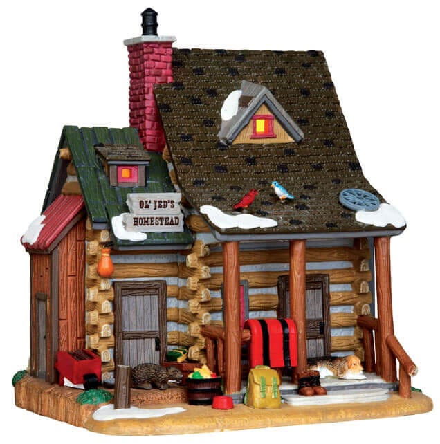 lemax-ol-jed-s-homestead-cabin-cabane-miniature-rustique image 4