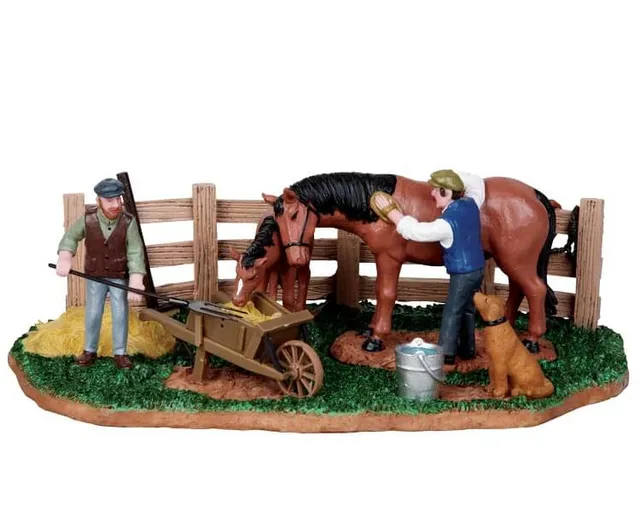 lemax-stable-chores-figurine-curie-village-miniature image 1