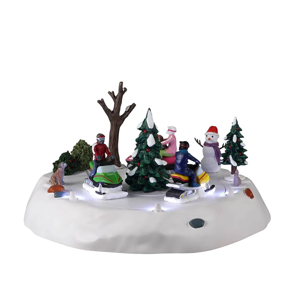 lemax-snowmobile-fun-man-ge-anim-vail-village image 1