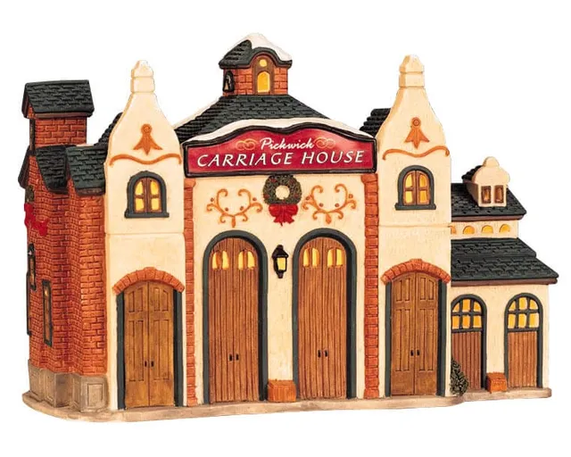 lemax-carriage-house-b-timent-miniature-remise image 1