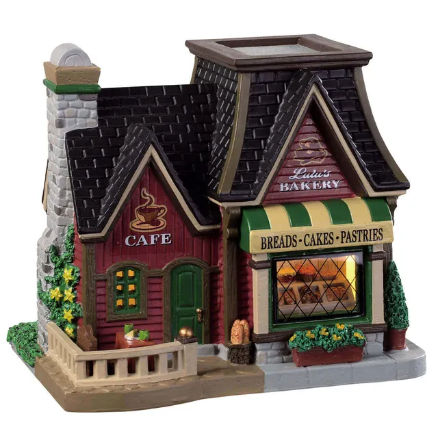 lemax-lulu-s-bakery-cafe-maison-miniature-illumin-e image 1